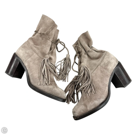 Boots Ankle Heels By Jeffrey Campbell In Taupe, Size: 7