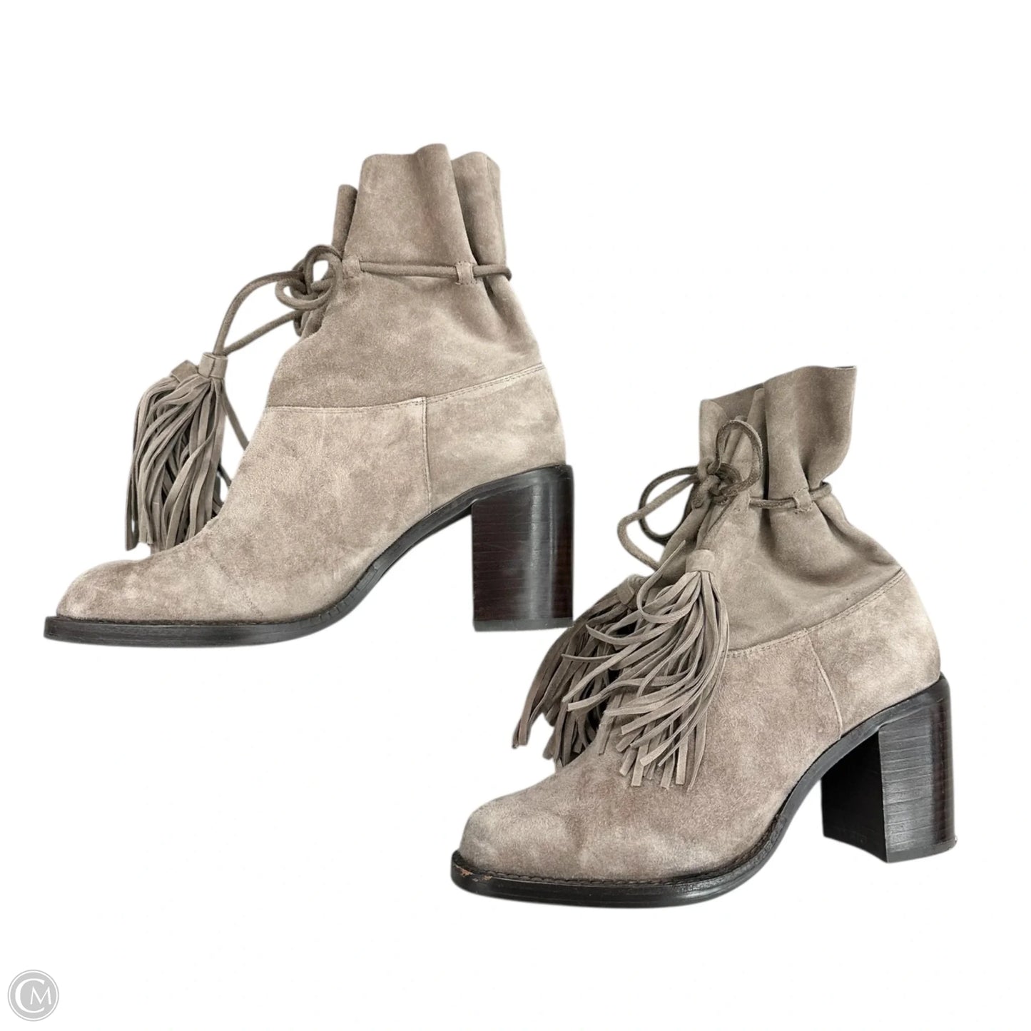 Boots Ankle Heels By Jeffrey Campbell In Taupe, Size: 7