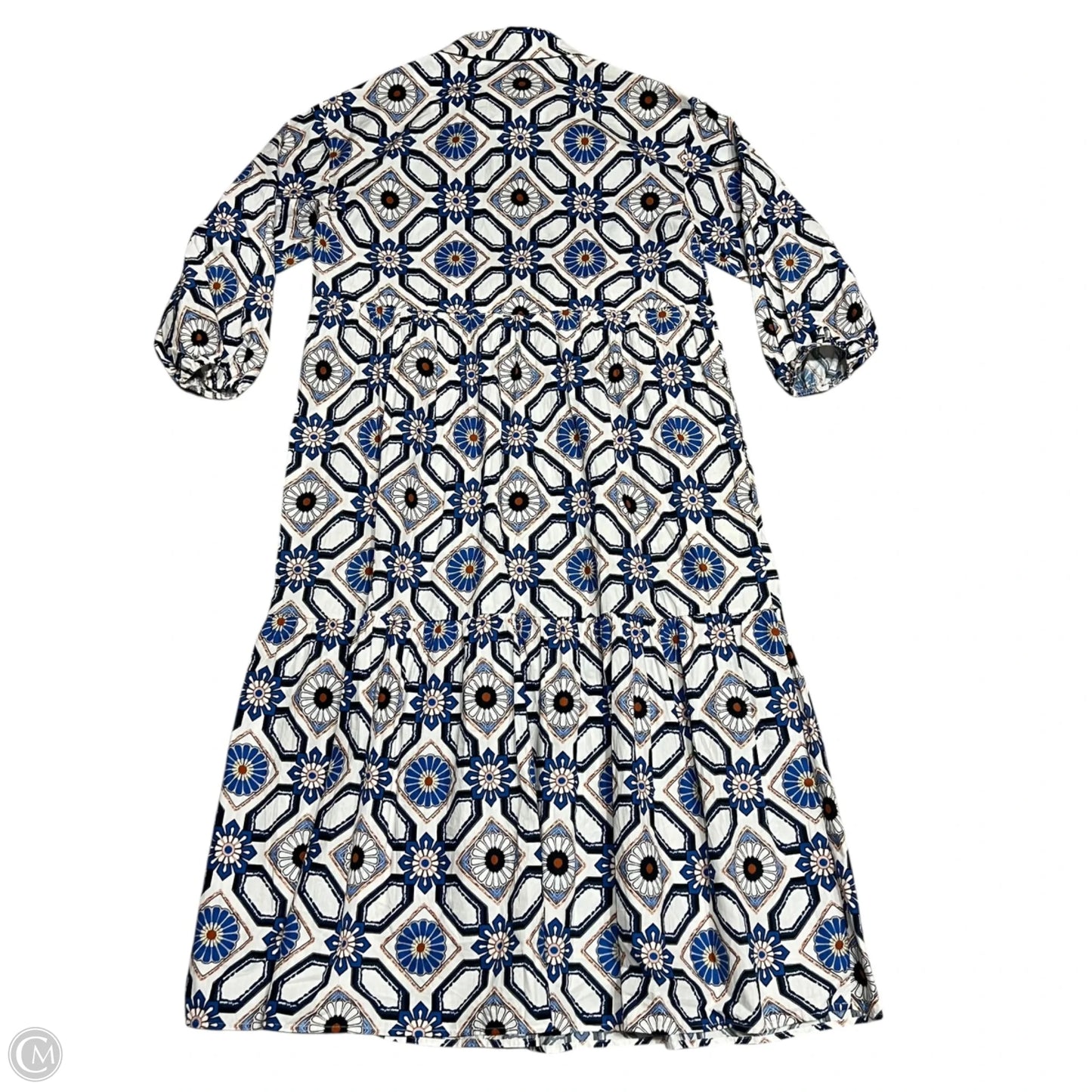 Dress Casual Maxi By Maeve In Blue & Cream, Size: XSp