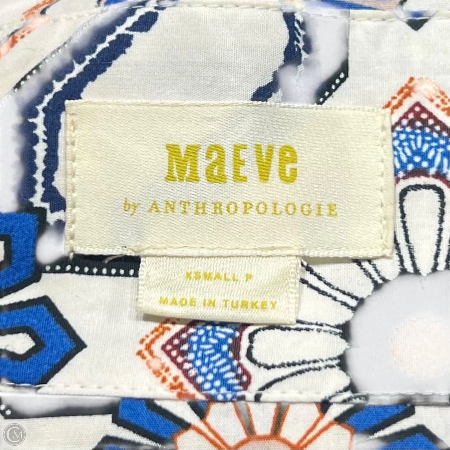 Dress Casual Maxi By Maeve In Blue & Cream, Size: XSp