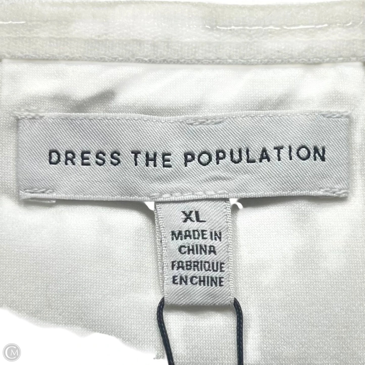 Dress Party Long By Dress The Population In Cream, Size: Xl