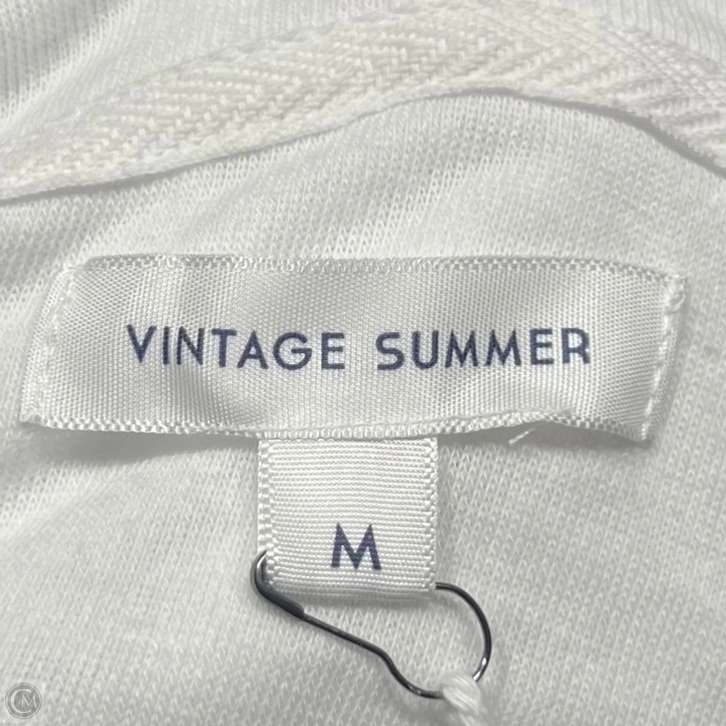 Sweatshirt Hoodie By Vintage Summer  In White, Size: M