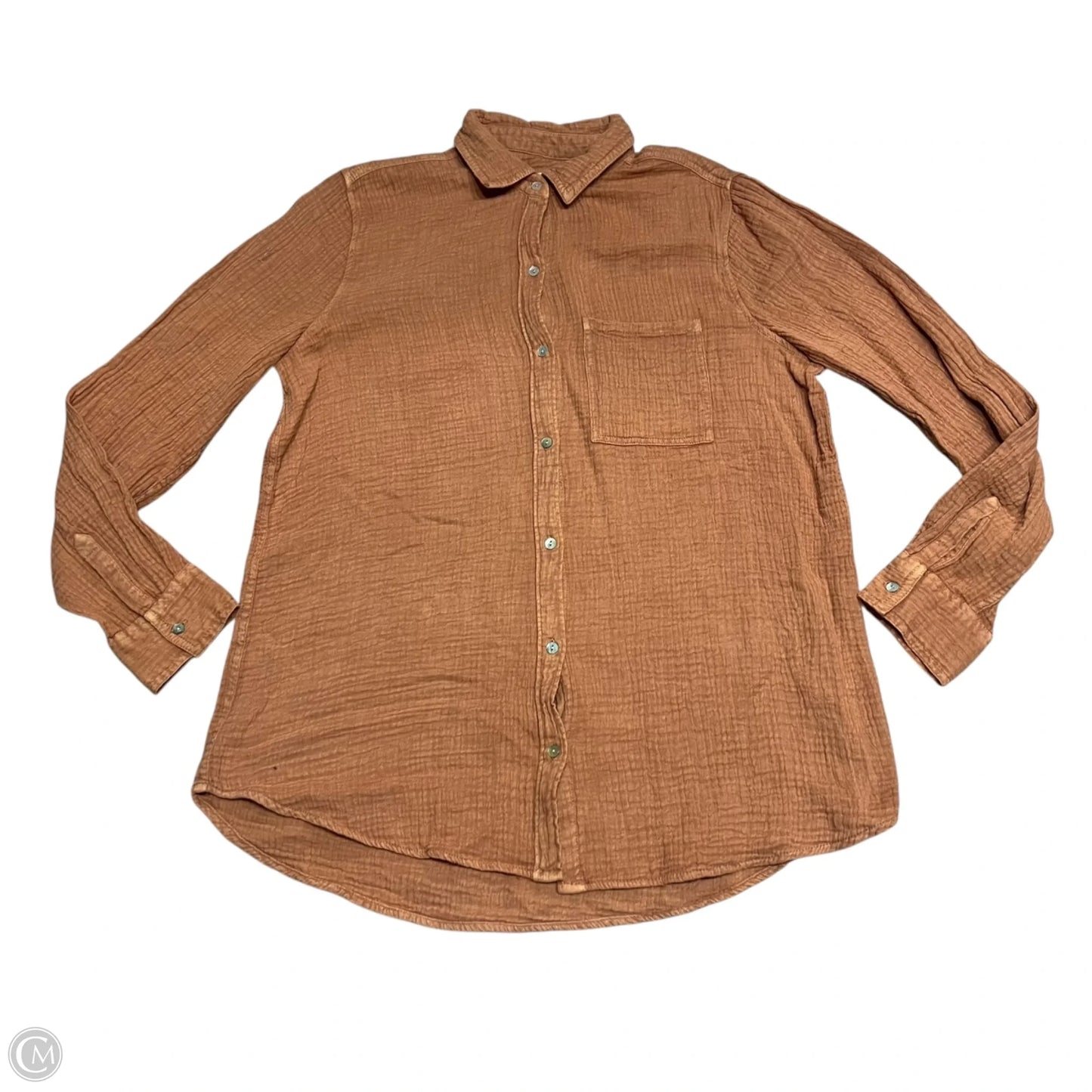 Top Long Sleeve By Lola River In Orange, Size: L