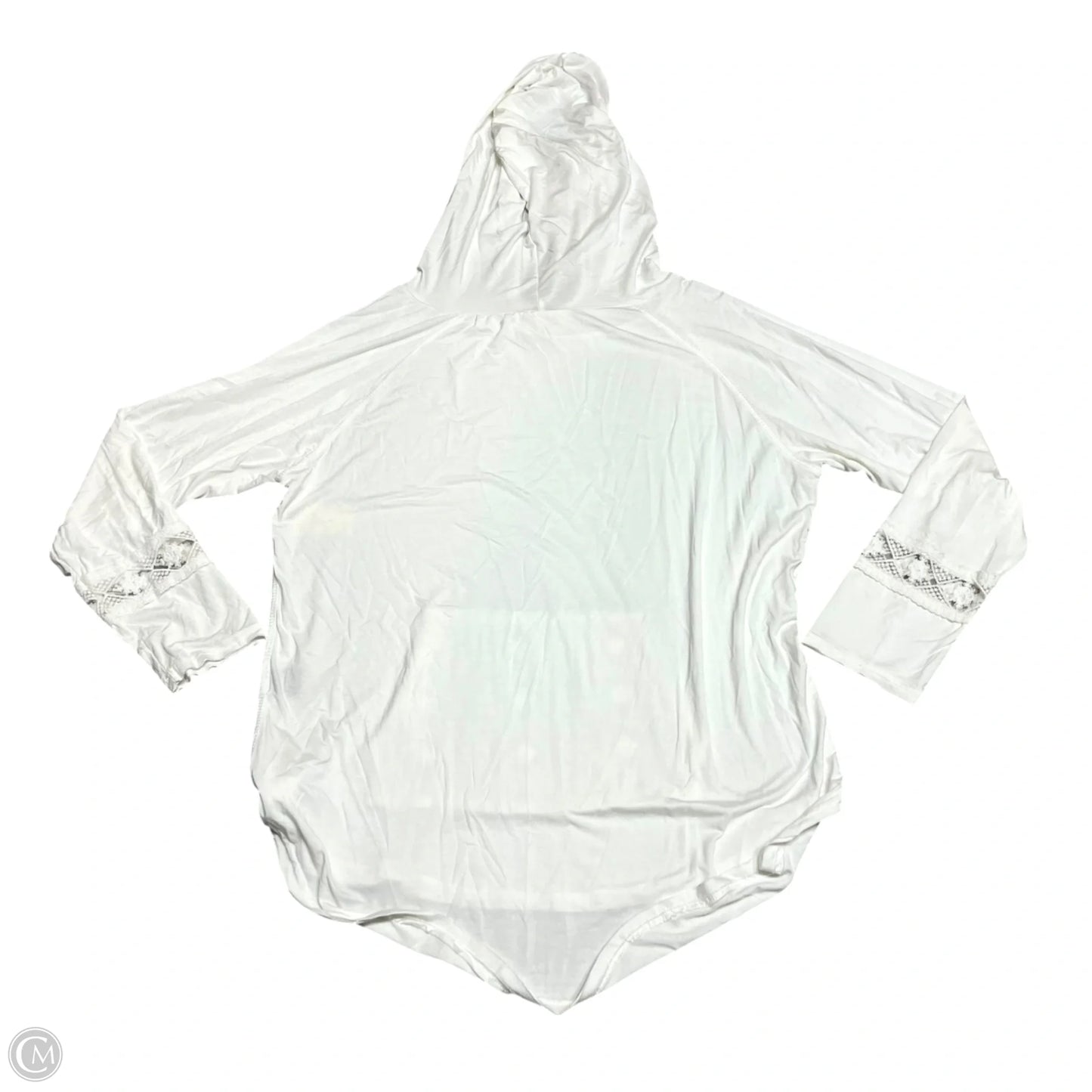Sweatshirt Hoodie By Pol In Cream, Size: L