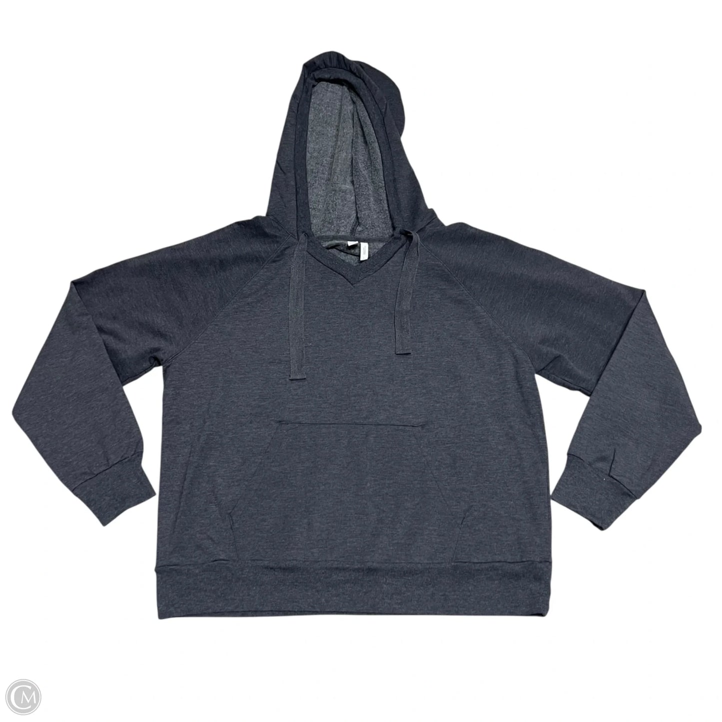 Athletic Sweatshirt Hoodie By Zella In Grey, Size: L