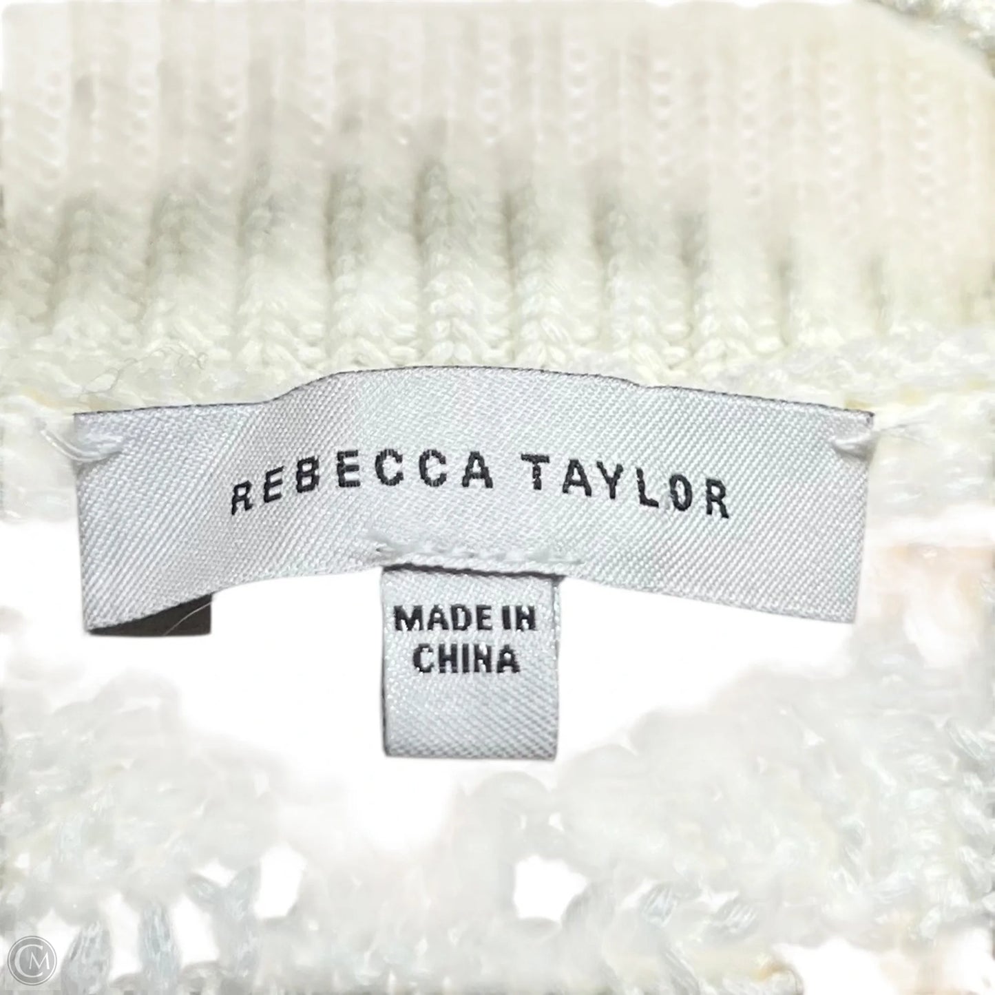Sweater By Rebecca Taylor In Cream & Tan, Size: L