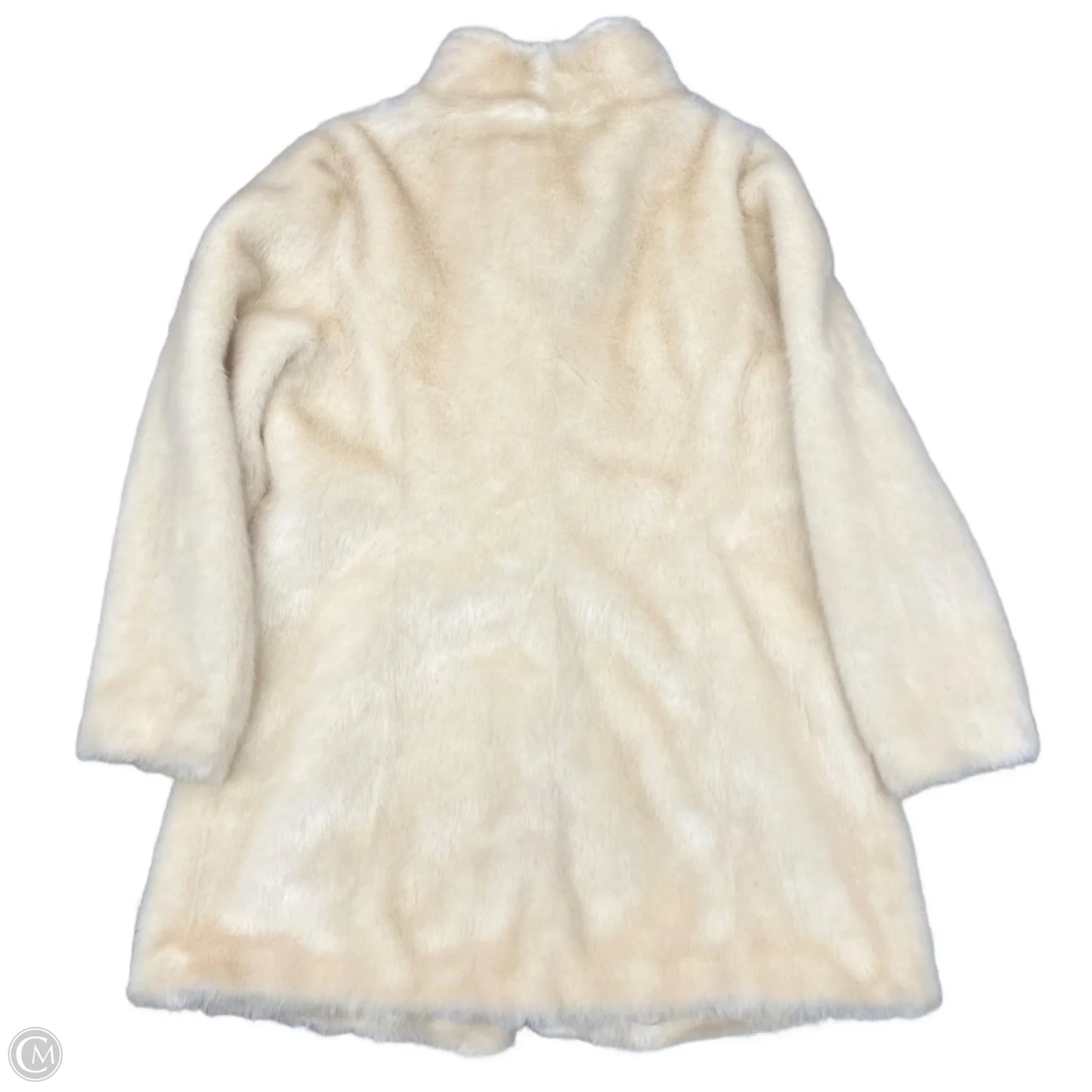Coat Faux Fur & Sherpa By Eliza J In Cream, Size: Xl