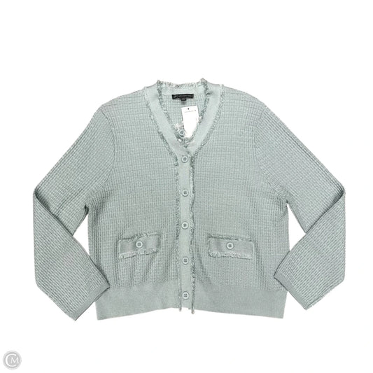 Sweater Cardigan By Adrianna Papell In Blue, Size: L