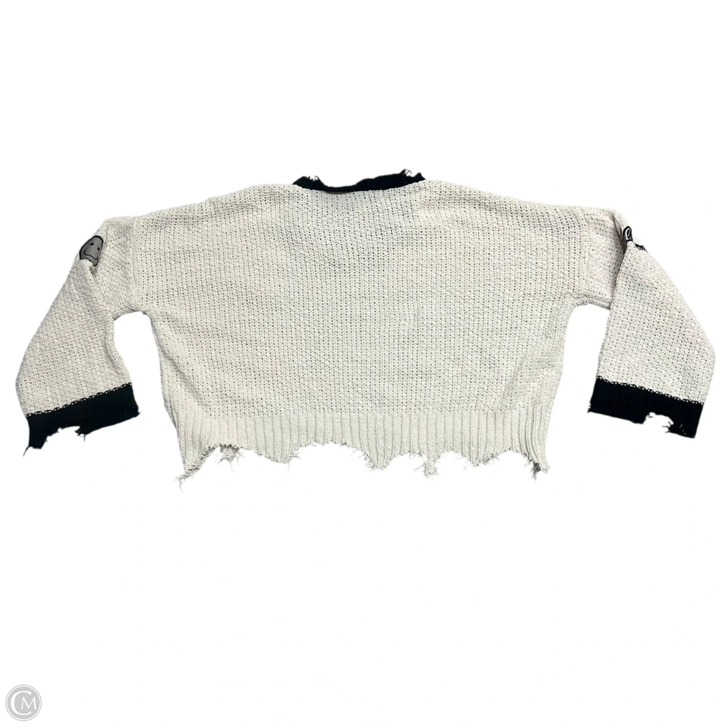 Sweater By Vintage Havana In Black & Cream, Size: M
