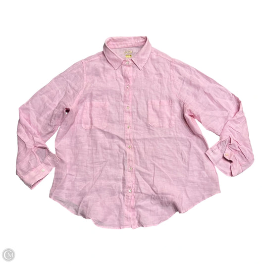 Top Long Sleeve Designer By Lilly Pulitzer In Pink, Size: Xxl