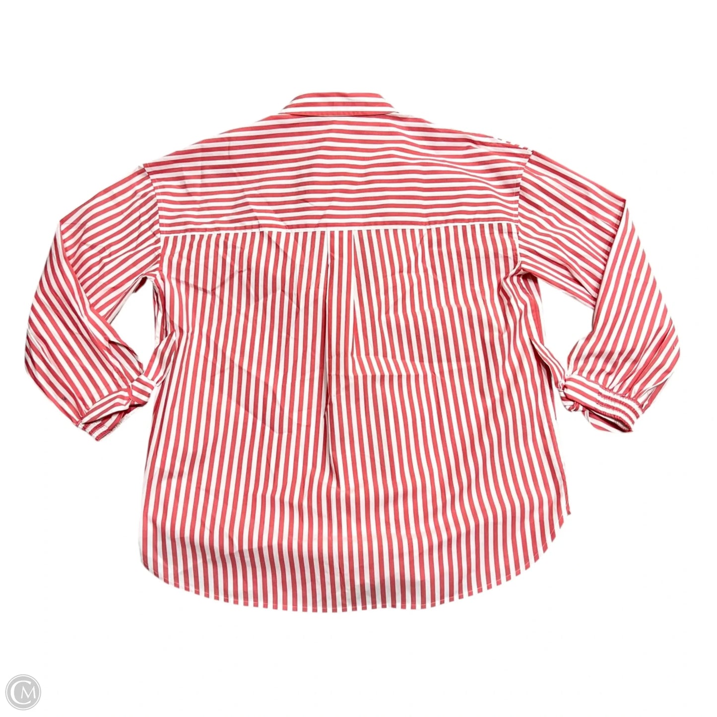 Top Long Sleeve Designer By Lilly Pulitzer In Orange & White, Size: S