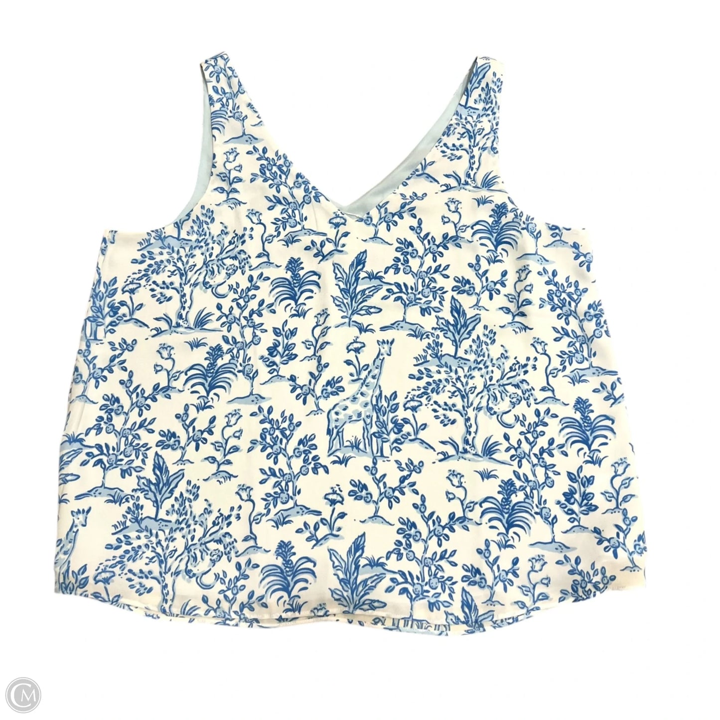 Top Sleeveless Designer By Lilly Pulitzer In Blue, Size: Xl