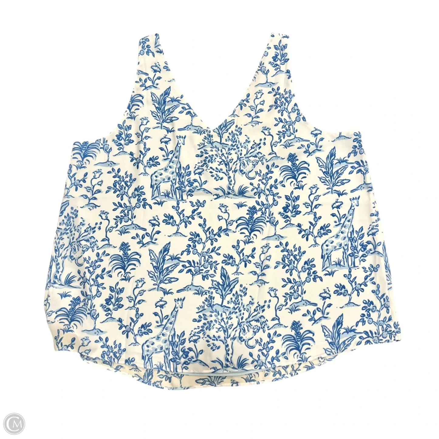 Top Sleeveless Designer By Lilly Pulitzer In Blue, Size: Xl