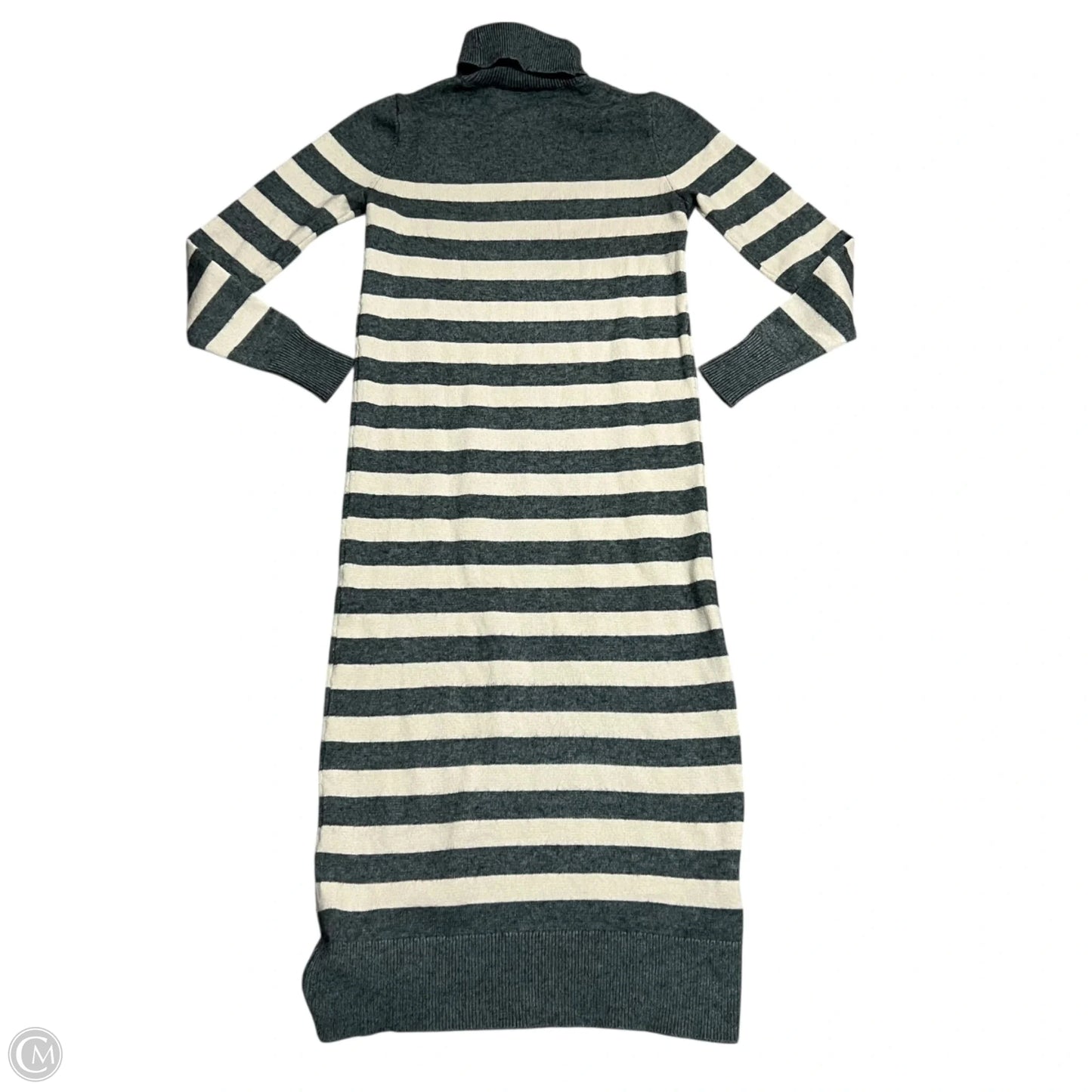 Dress Sweater By Ann Taylor In Cream & Grey, Size: Xs