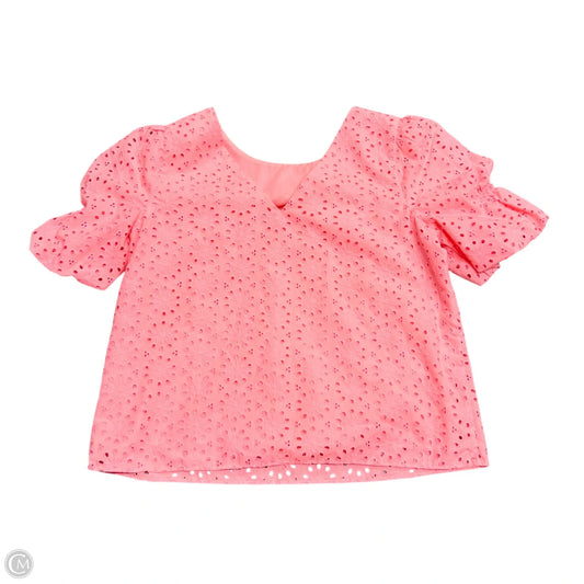 Top Short Sleeve Designer By Lilly Pulitzer In Coral, Size: S