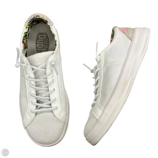 Shoes Sneakers By Hey Dude In White, Size: 8