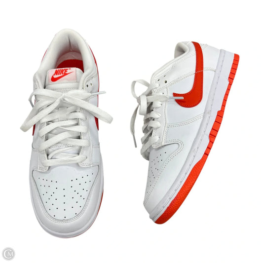 Shoes Sneakers By Nike In Orange & White, Size: 7.5