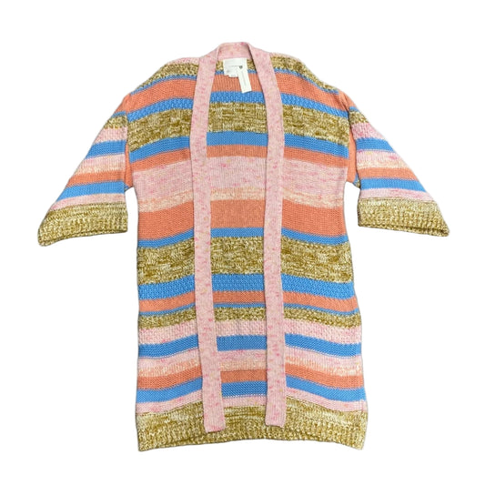 Sweater Cardigan By Anthropologie In Blue & Orange, Size: Osfm