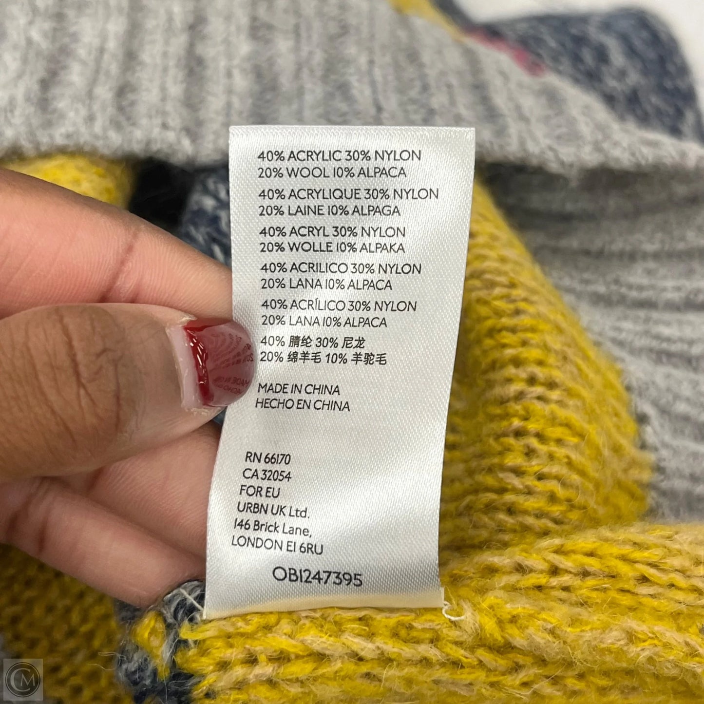 Sweater By Anthropologie In Grey & Pink, Size: S