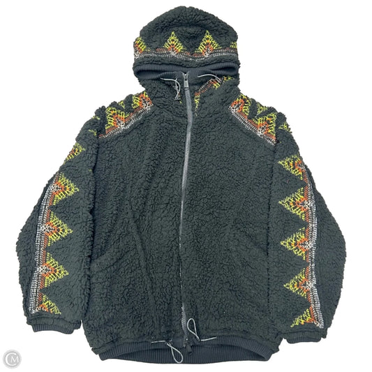 Jacket Faux Fur & Sherpa By Free People In Black & Yellow, Size: S