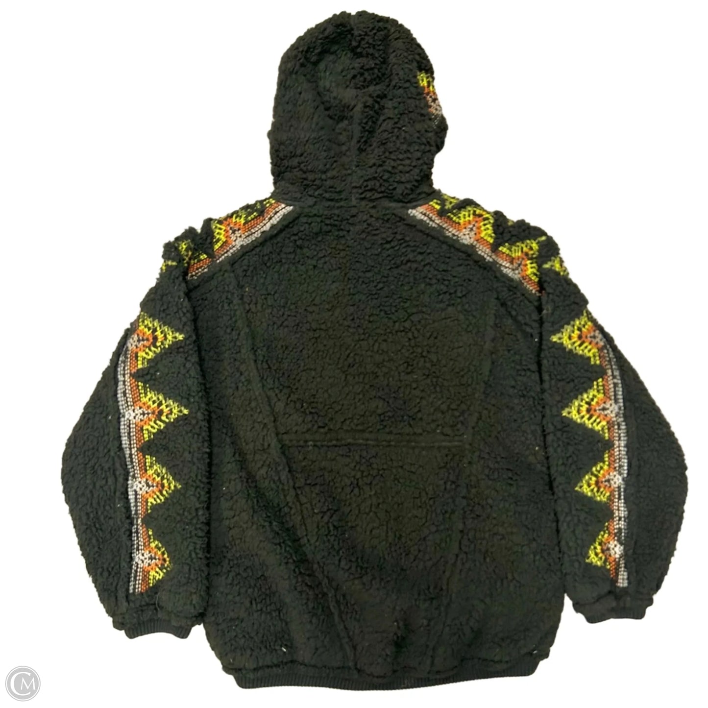 Jacket Faux Fur & Sherpa By Free People In Black & Yellow, Size: S