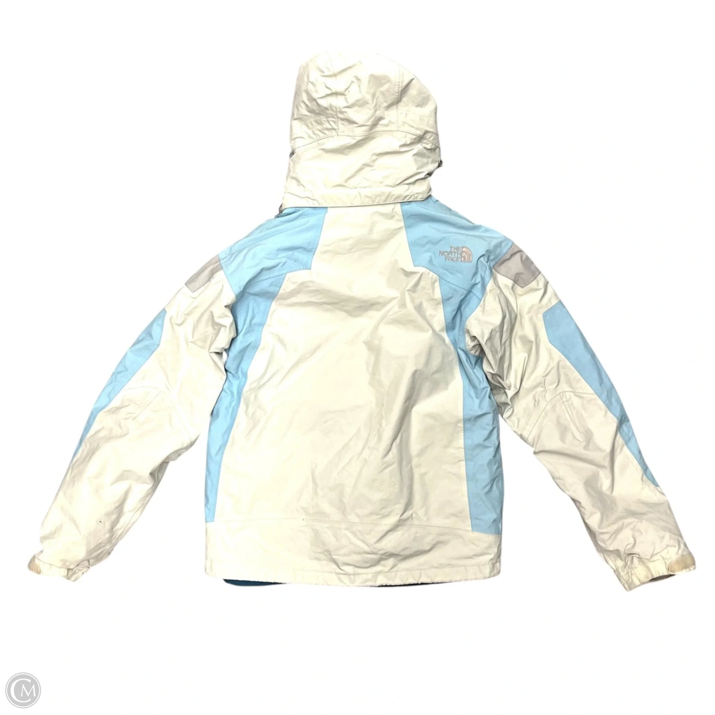 Coat Parka By The North Face In Blue & Cream, Size: S