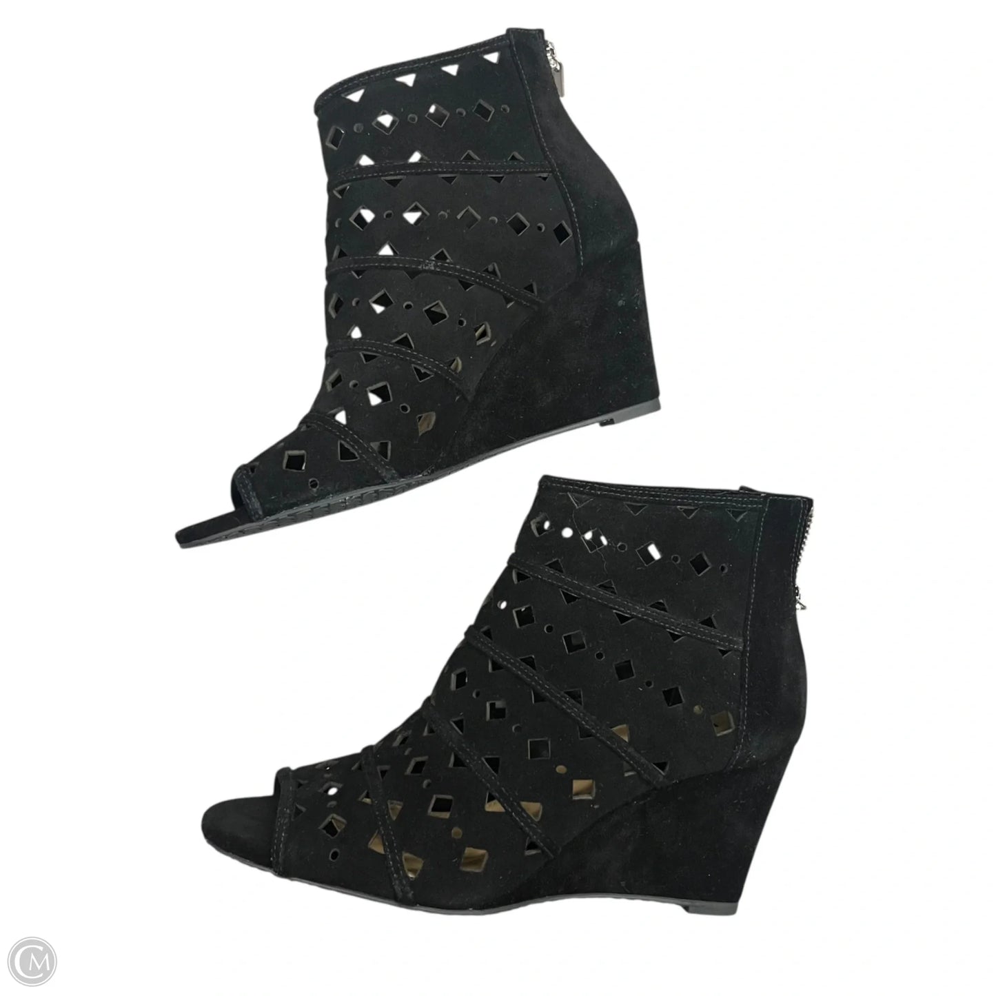 Sandals Heels Wedge By Michael By Michael Kors In Black, Size: 7