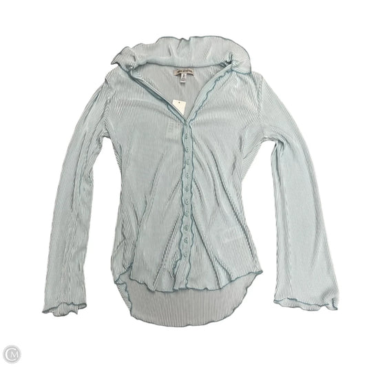 Top Long Sleeve By Urban Outfitters In Blue, Size: M