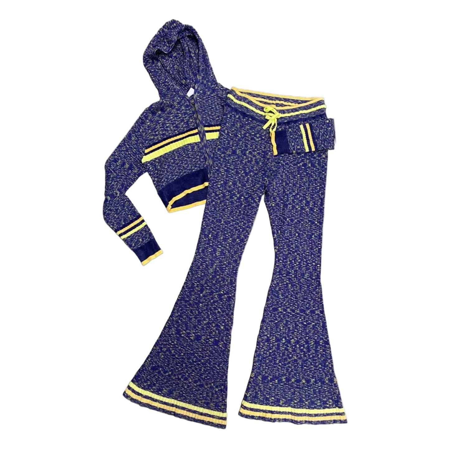 Pants Set 2pc By Out From Under In Blue & Yellow, Size: L