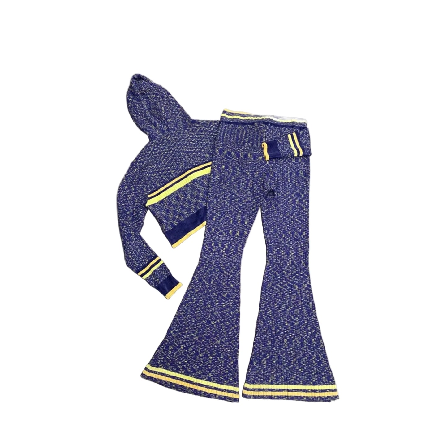 Pants Set 2pc By Out From Under In Blue & Yellow, Size: L