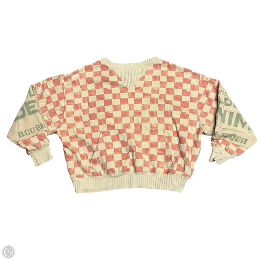 Sweatshirt Crewneck By Bdg In Cream & Orange, Size: Xs