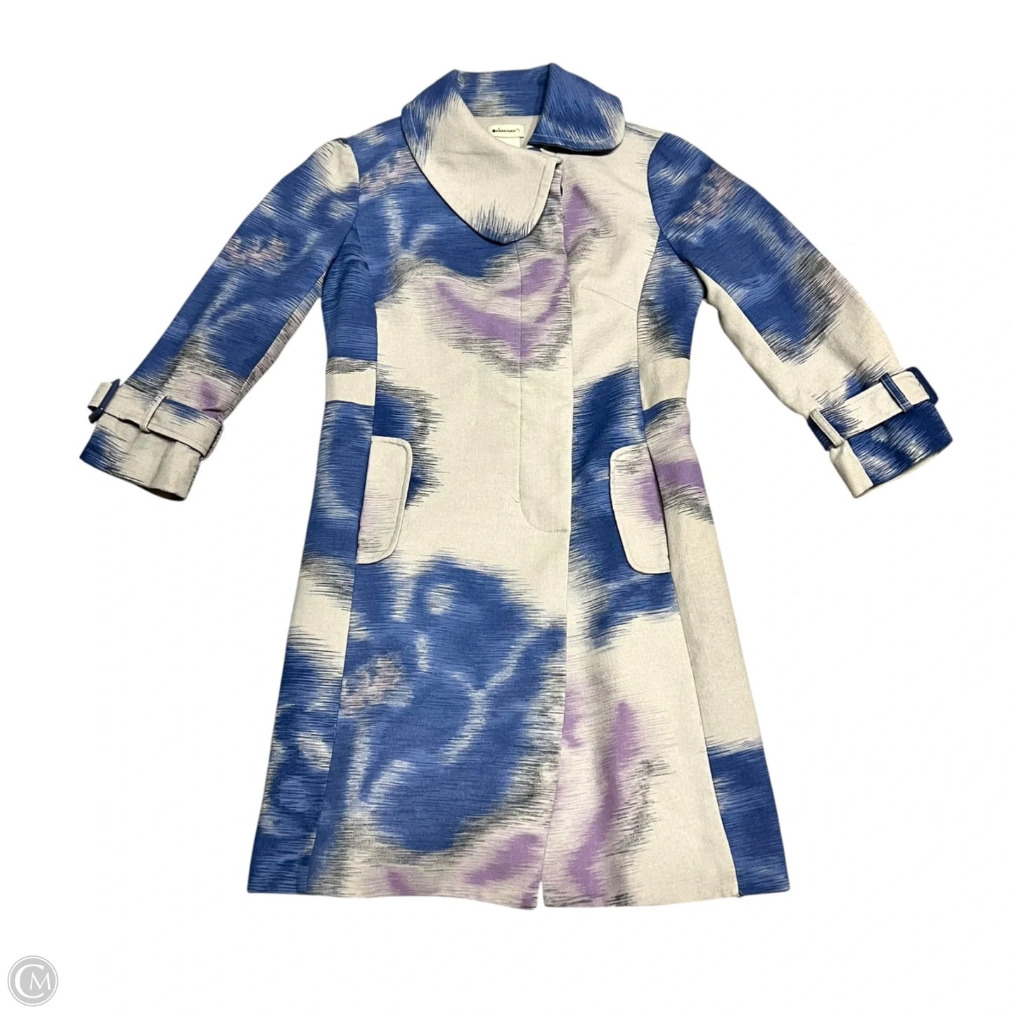 Coat Peacoat By Elevenses In Blue & Purple, Size: Xs