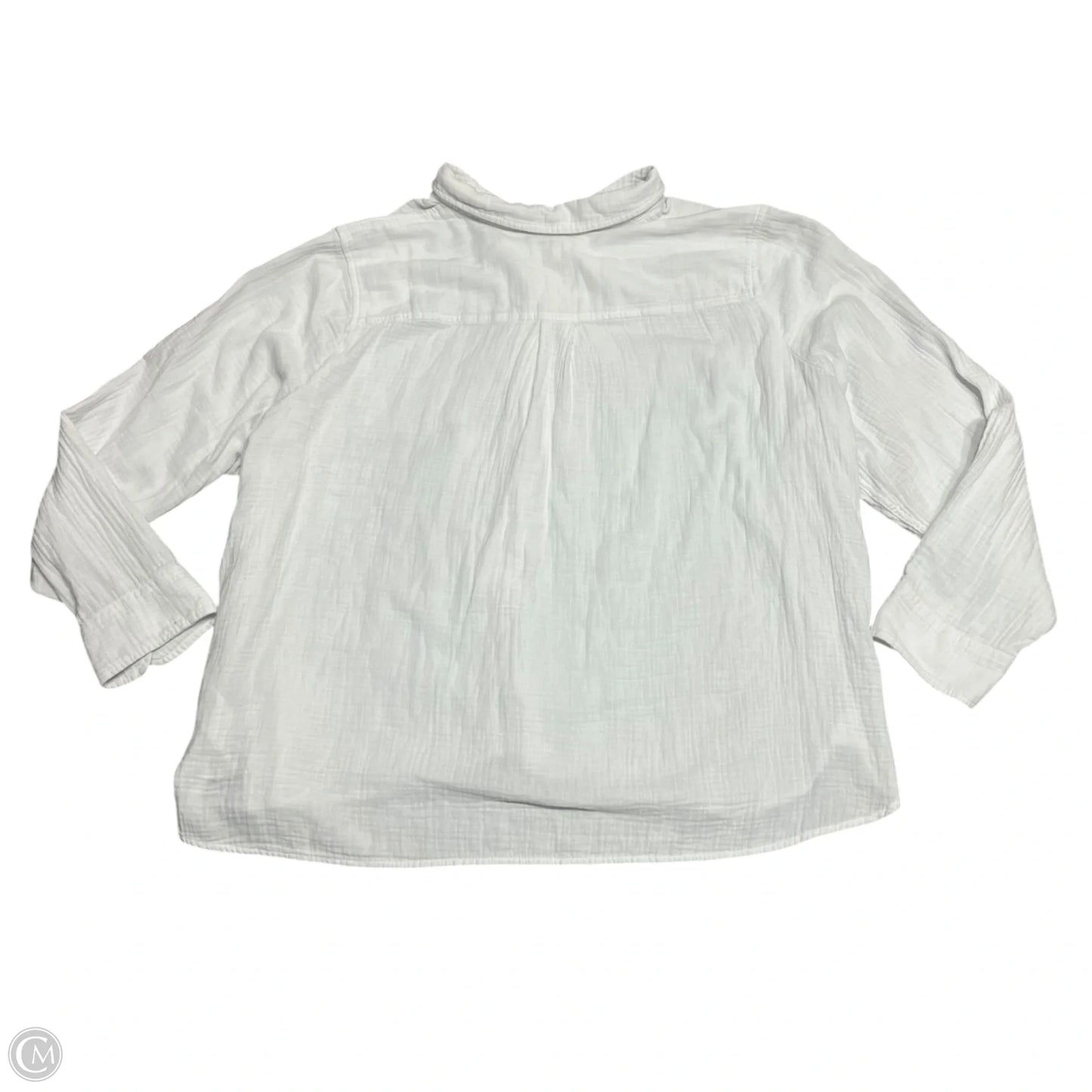 Top Long Sleeve By J. Crew In White, Size: 3x