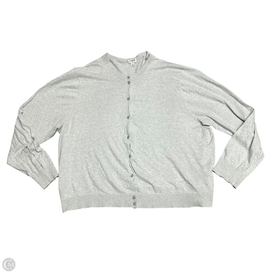 Sweater Cardigan By J. Crew In Grey, Size: 2x