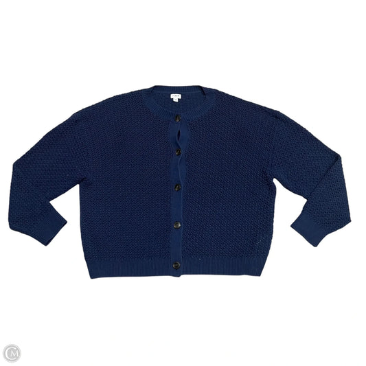 Sweater Cardigan By J. Crew In Blue, Size: 3x