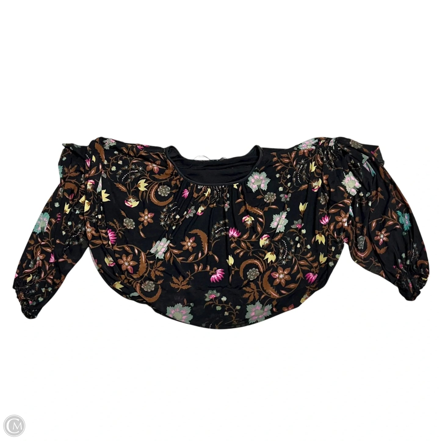 Top Long Sleeve By Free People In Black & Brown, Size: Xs