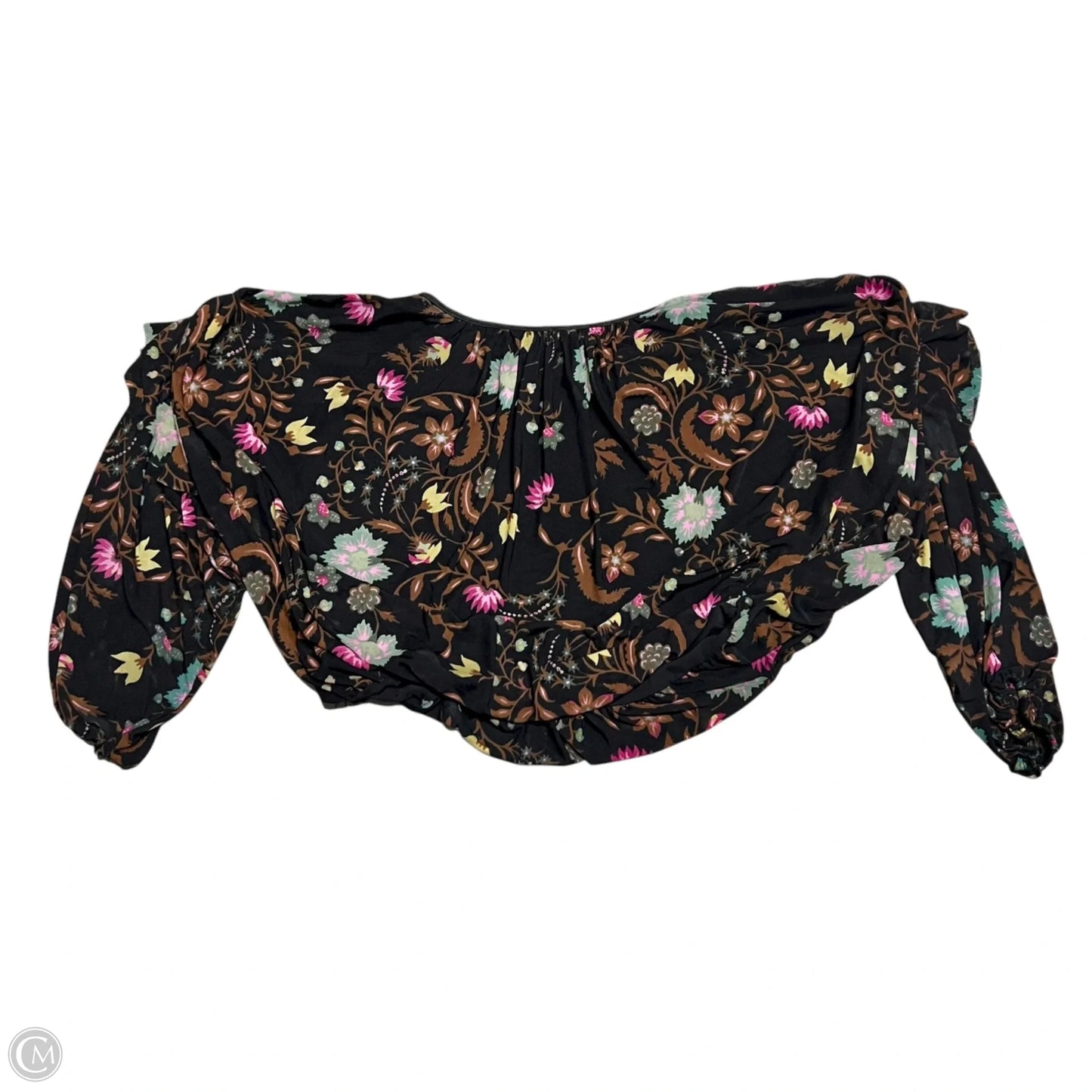 Top Long Sleeve By Free People In Black & Brown, Size: Xs