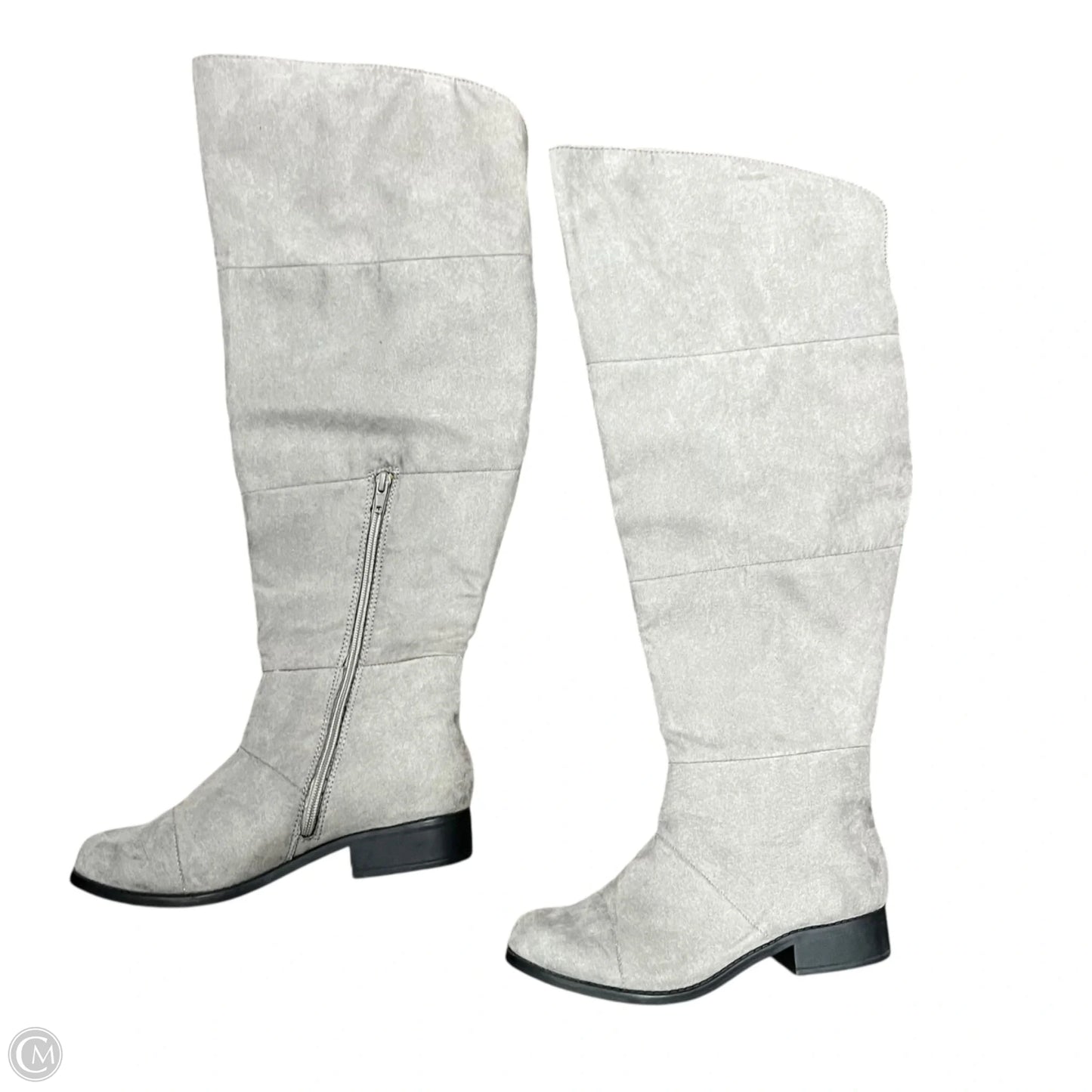 Boots Knee Heels By American Eagle In Grey, Size: 6.5