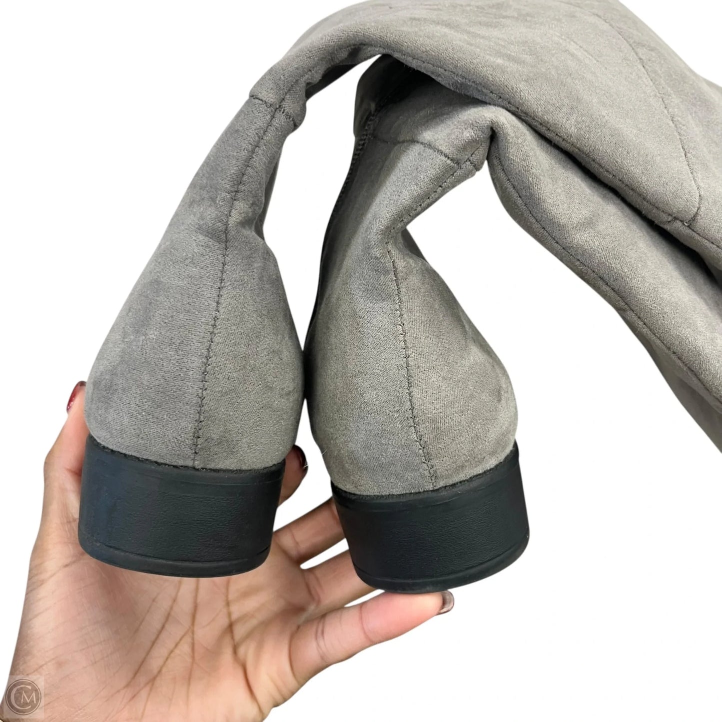 Boots Knee Heels By American Eagle In Grey, Size: 6.5