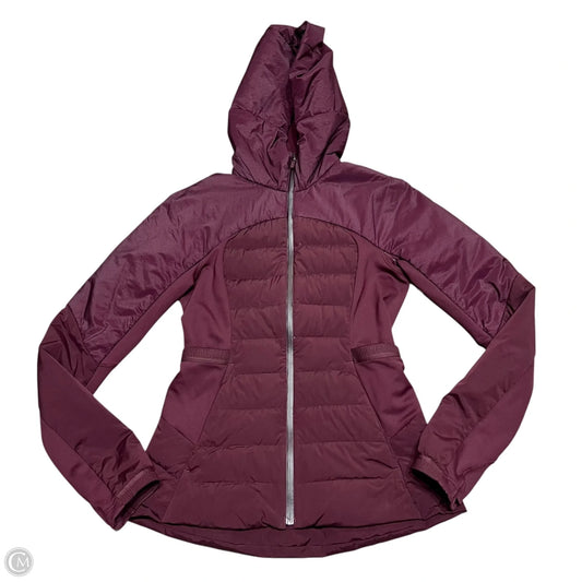 Jacket Puffer & Quilted By Lululemon In Maroon, Size: S