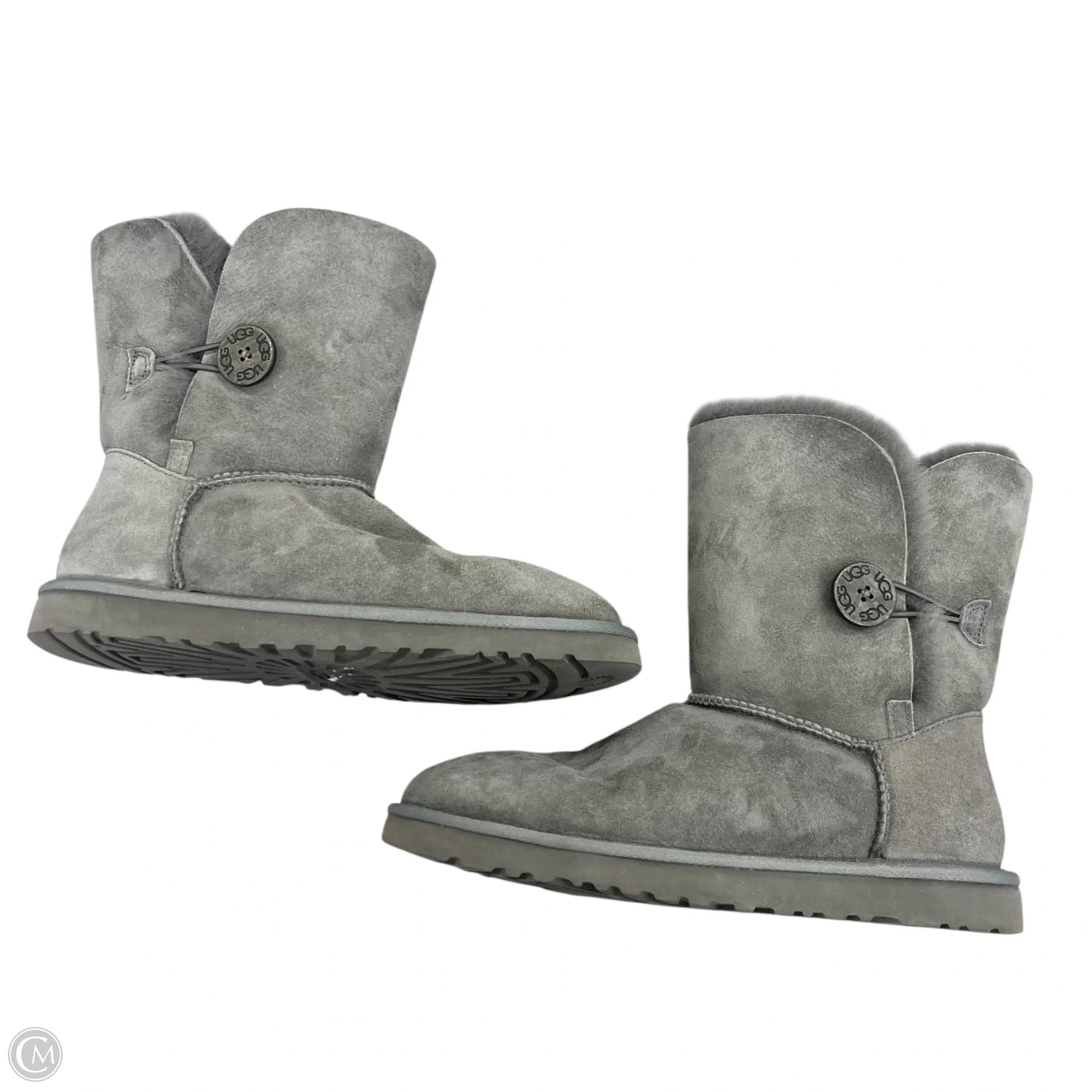 Boots Designer By Ugg In Grey, Size: 9
