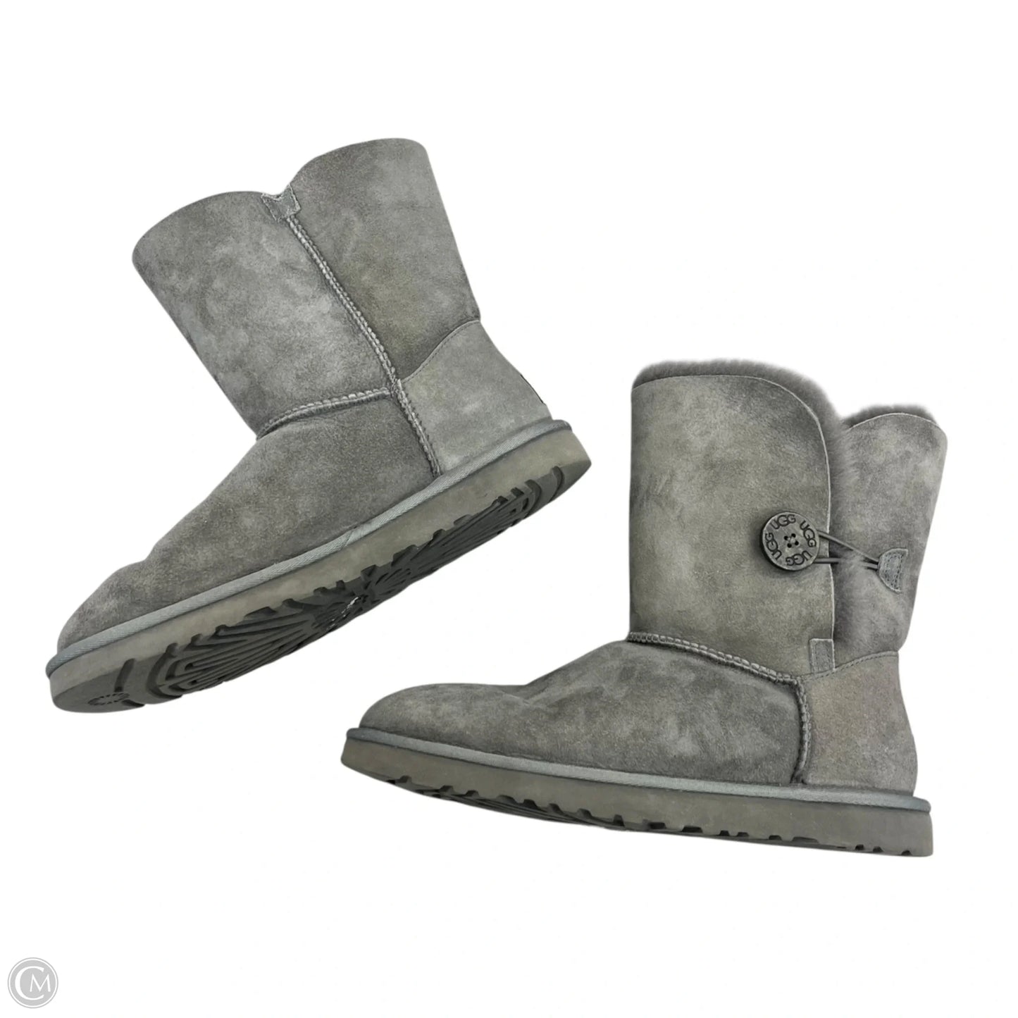 Boots Designer By Ugg In Grey, Size: 9