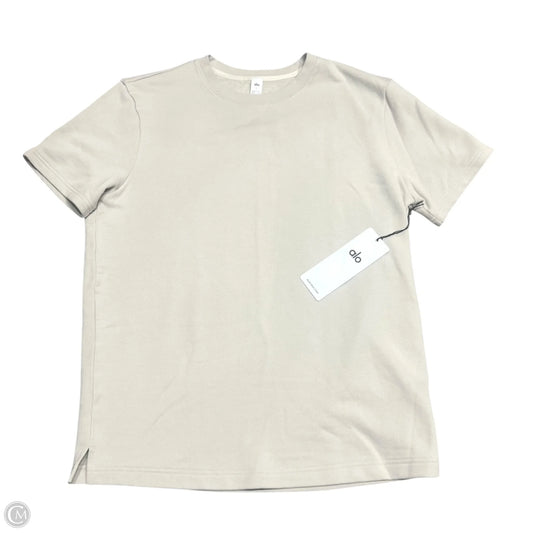 Sweater Short Sleeve By Alo In Beige, Size: M