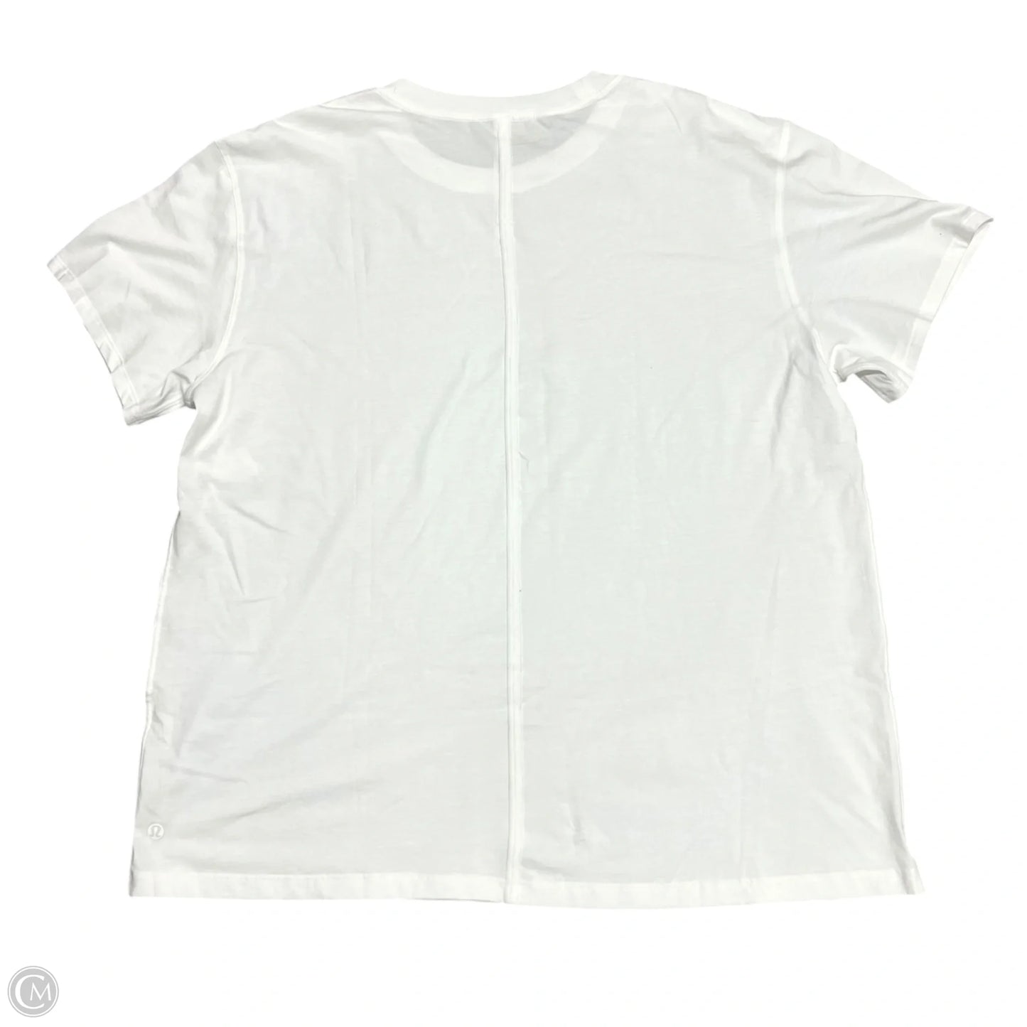 Athletic Top Short Sleeve By Lululemon In White, Size: L