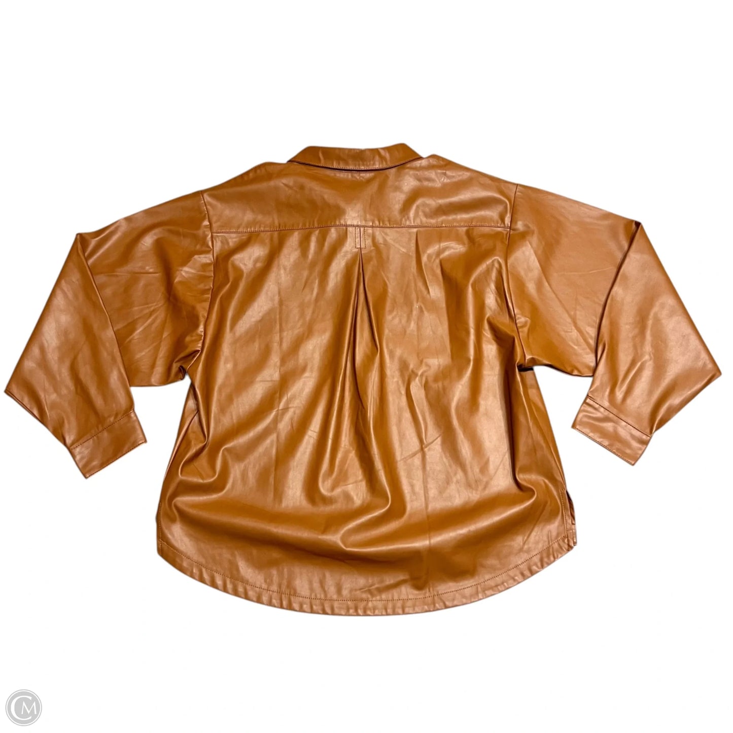 Top Long Sleeve By Anthropologie In Orange, Size: M