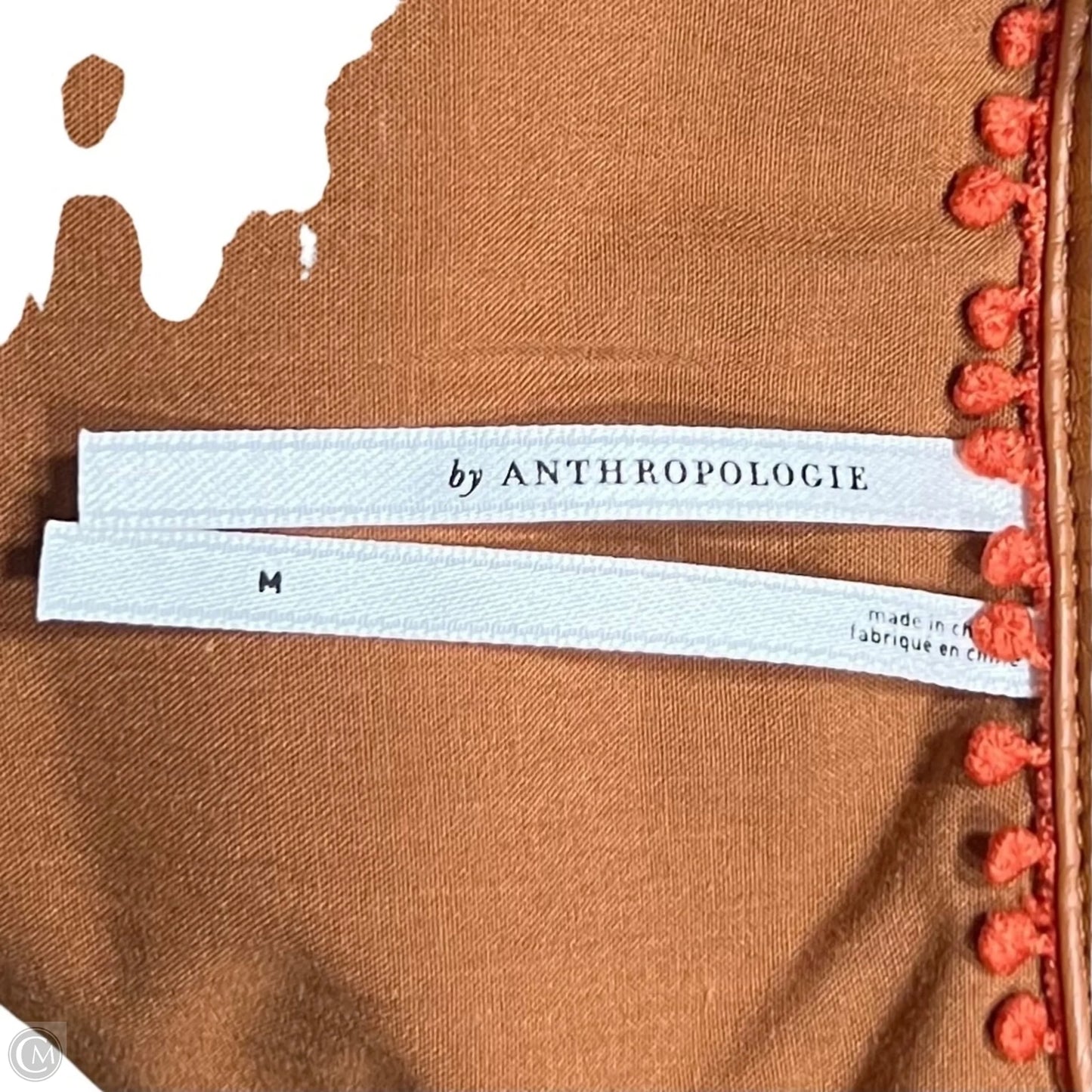 Top Long Sleeve By Anthropologie In Orange, Size: M