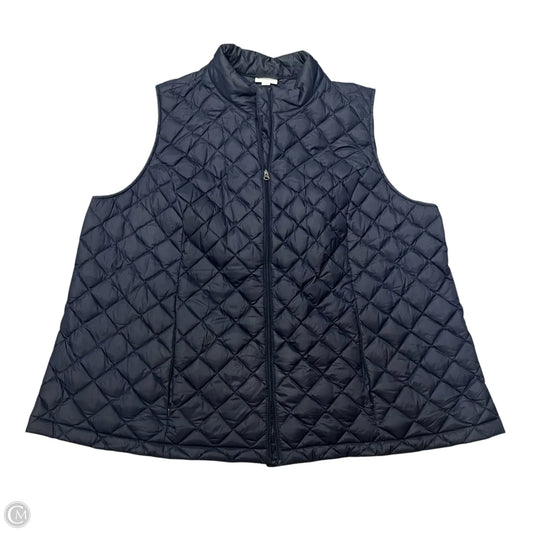 Vest Puffer & Quilted By J. Jill In Navy, Size: 3x