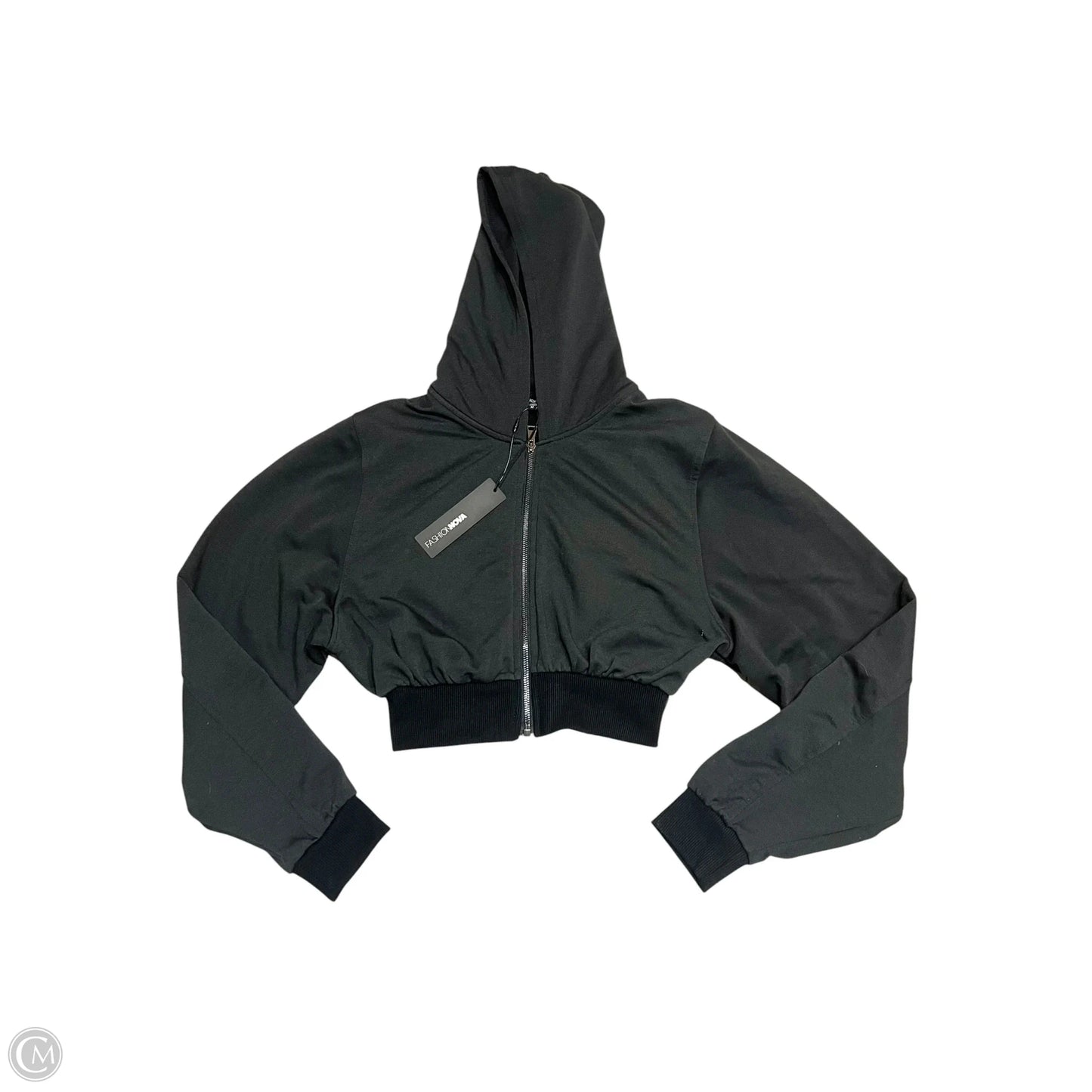 Sweatshirt Hoodie By Fashion Nova In Black, Size: M