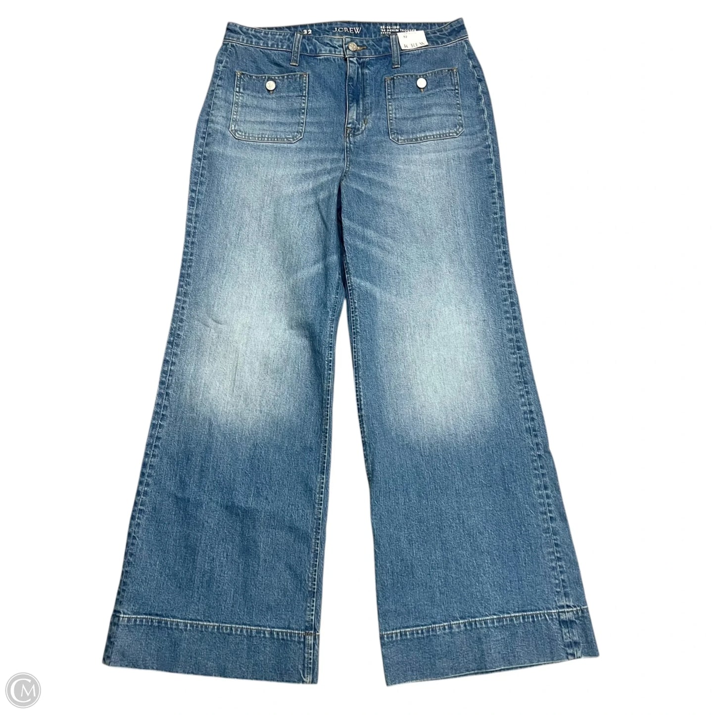 Jeans Wide Leg By J. Crew In Blue Denim, Size: 14