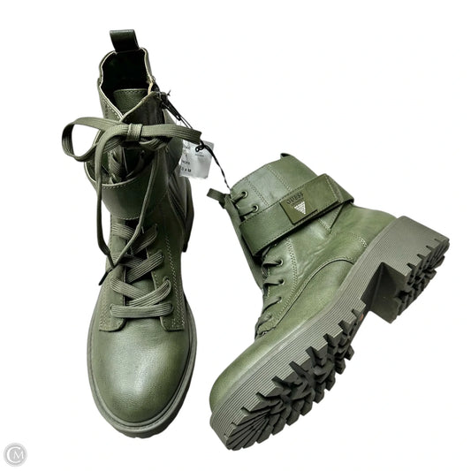 Boots Combat By Guess In Green, Size: 7.5